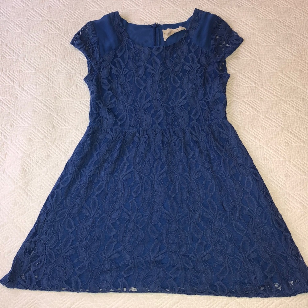 Urban Outfitters Blue Lace Dress Size Small